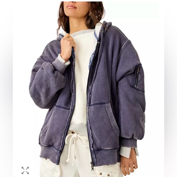 Free People We The Free By Your Side Lined Zip Up Hoodie - Picture 4 of 10